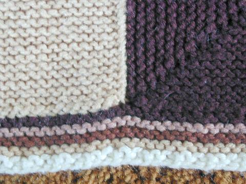 Brown Afghan, edge detail